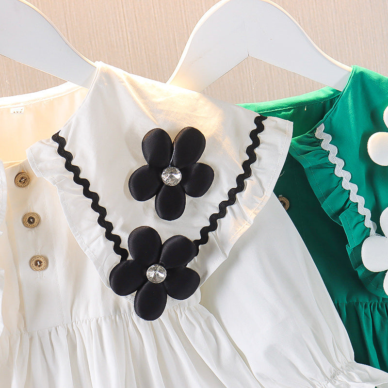 Girls' dress - autumn  collection: stylish and chic dresses for little girls. spring/autumn collection featuring doll collars and princess silhouettes. ready to ship!