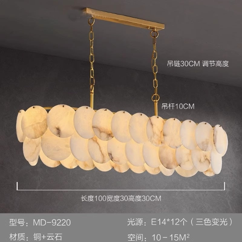 natural marble living room chandelier modern style villa lighting all copper wall lamp accessible luxury spanish import french style