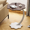 Single layer curved pearl white #walnut petal tabletop