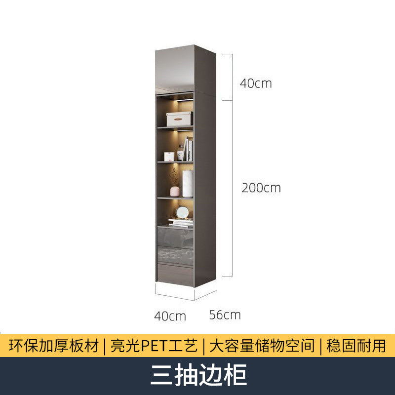Master bedroom light luxury wardrobe pet high gloss four six eight door wardrobe wardrobe wooden modern casual bedroom for home cabinet