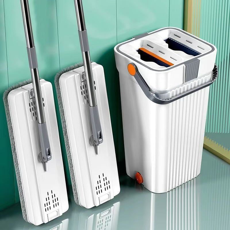 Scratch mop bucket, wet and dry, hand-washable flat mop, for home lazy mop, handy gadget, one mop