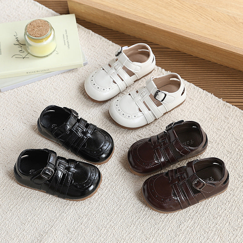 Vancahao kids shoes retro birkenstock shoes fashion boys casual frame shoes baby girl roman sandals