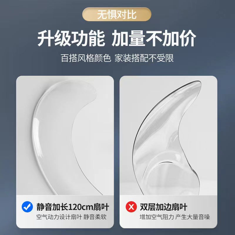 隐形风扇灯客厅餐厅卧室全光谱LED变频吊扇灯中山家装灯饰跨境
