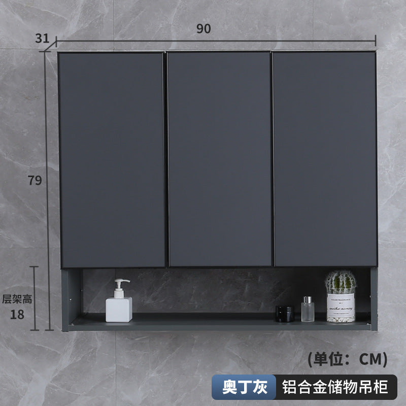 Space aluminum hanging cabinet balcony wall cabinet dining side cabinet hanging cabinet moisture-proof small apartment wall storage cabinet kitchen hanging cabinet