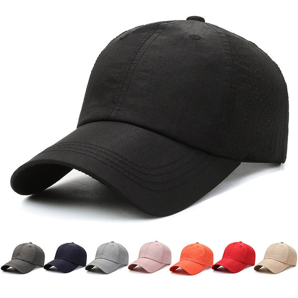Summer men's and women's quick-drying caps, light boards, baseball caps, fashionable and versatile sunshade and sun protection caps, breathable peaked caps, printed logos.