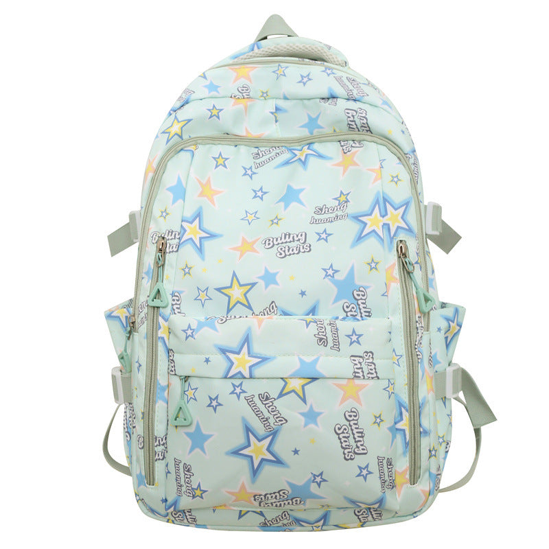 New schoolbag small fresh cute female ins Japanese cartoon graffiti junior high school high school students large capacity backpack