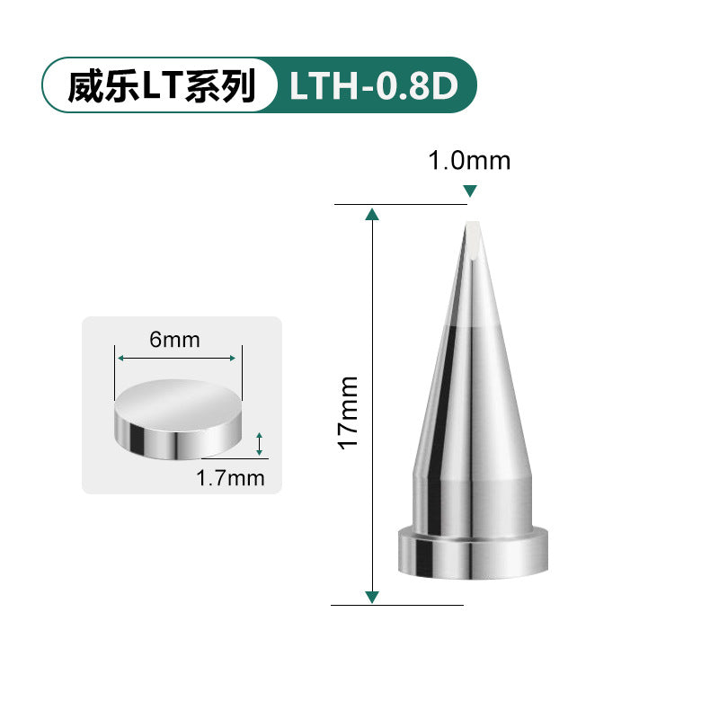 Applicable to Weller small Wilo soldering iron head LTKN tool head welding nozzle WSD81 welding table horseshoe bend fine tip maintenance