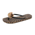 Cartoon new arrivalcute leopard print flip-flops inssummer home foreign trade flat bottom casual beach sandals women