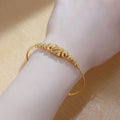 18k round ball african arabian gold women's bracelet zircon gold-plated bangle jewelry set