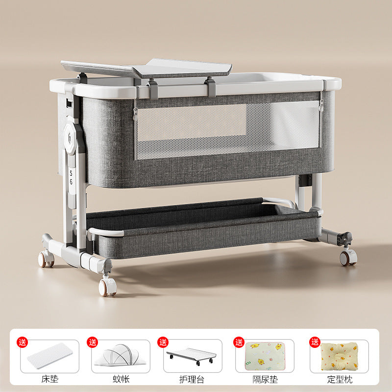 Baby crib mobile baby bed multifunctional patchwork large bed cradle newborn foldable portable for home