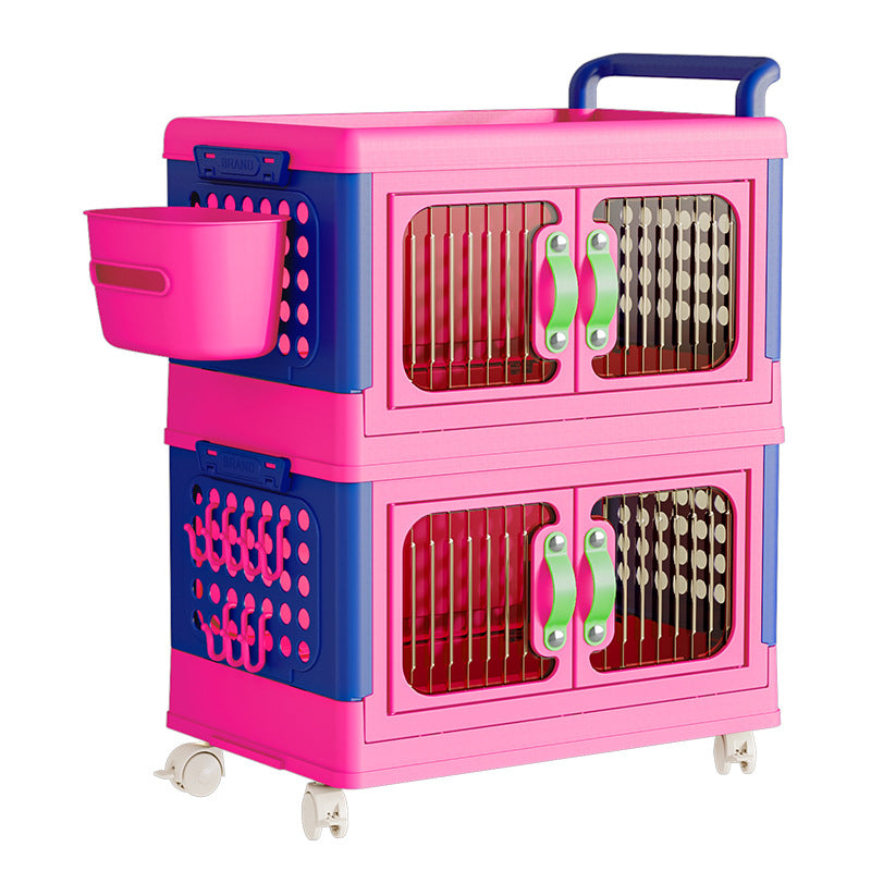 Storage Cabinet Household Wardrobe Dopamine Free Installation Clothes Toys Children's Stroller Foldable Plastic Storage Box
