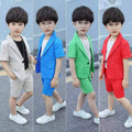 new arrival: boys' summer suit set - two-piece outfit for performances, ceremonies, and stage events