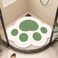 Cartoon cat paw bathroom non-slip mat - hollow silk loop rug for bathroom, shower, and bathrooms - anti-slip shower mat