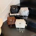 Designer argyle chain backpack - 2026 spring new arrival bucket bag - premium quality fashion commuter bag for women