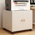Printer cabinet, copier cabinet, chinoiserie double door assembly, 3-layer wheeled movable fax machine office file cabinet