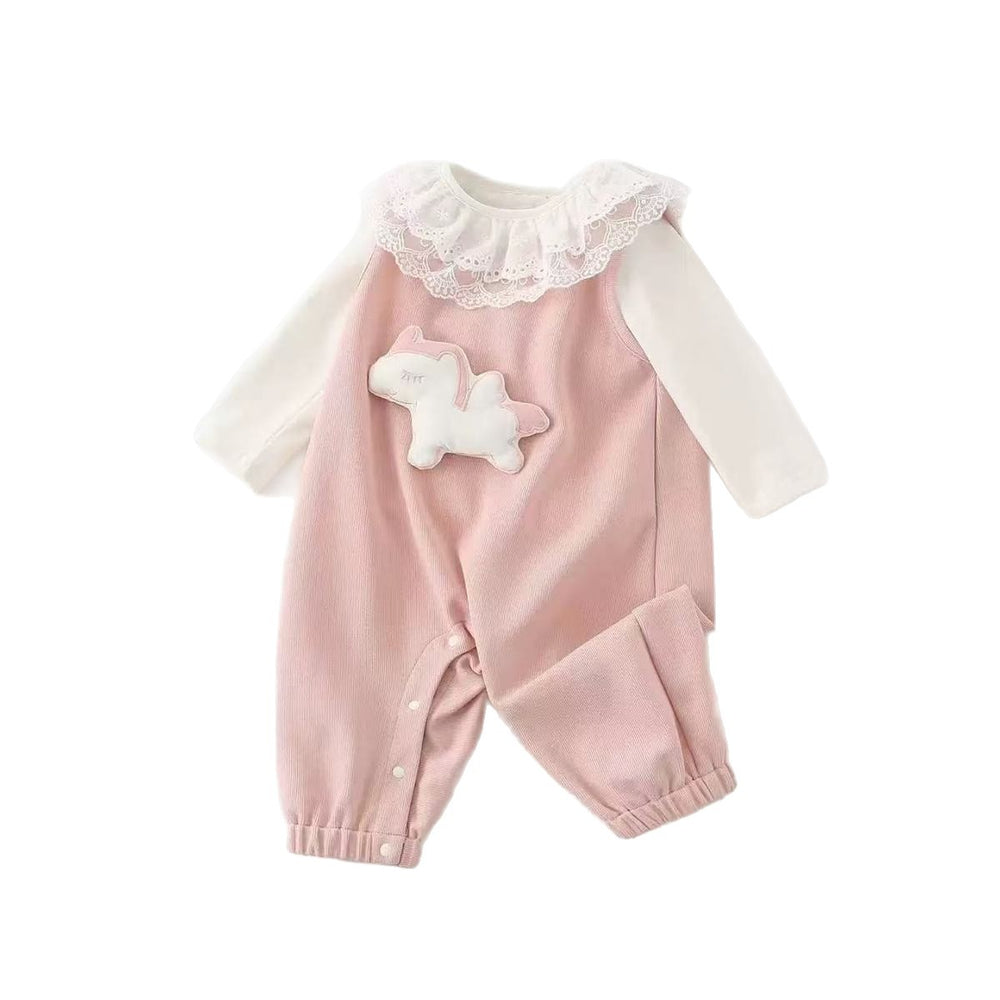 Spring & fall style clothes, fashionable baby onesie, baby girl super cute baby clothes, overalls suittwo-piece set