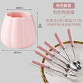 Pink set [can + 3 forks and 3 spoons]