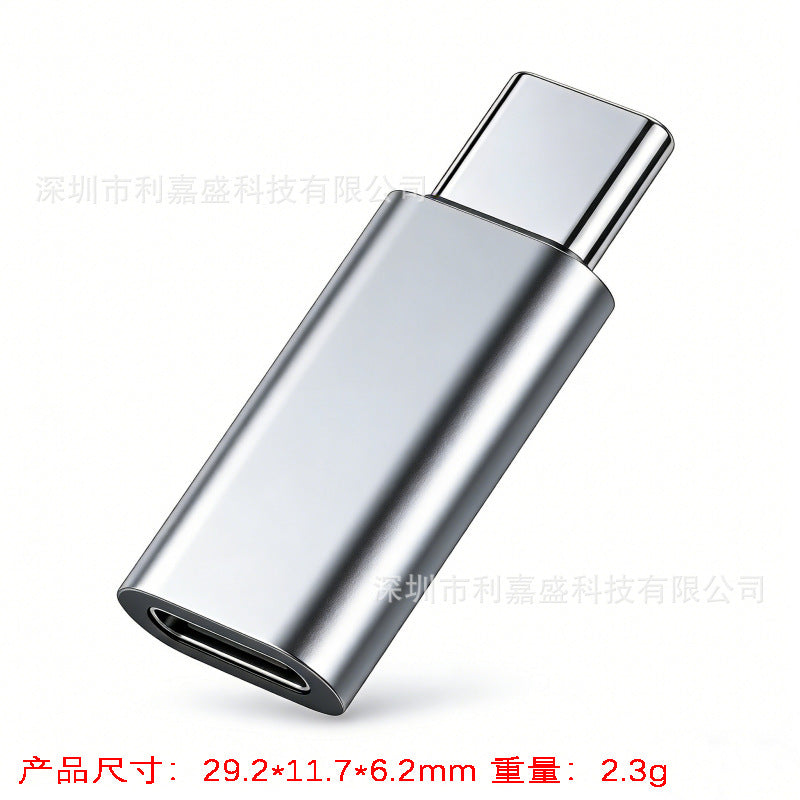 Type-c to lightning adapter for iphone 15 charging, android v8 data, micro usb conversion