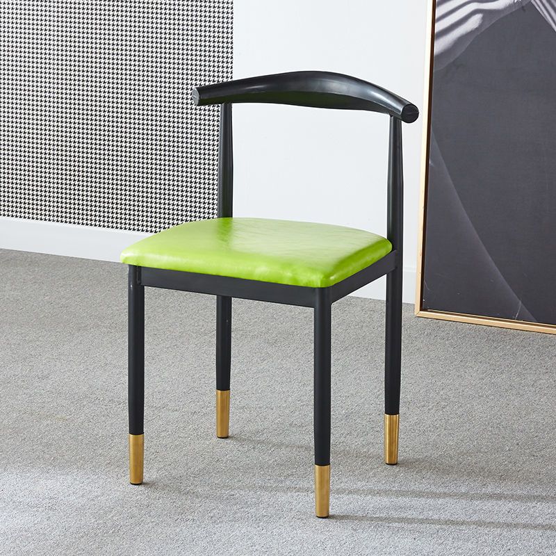 For home dining chair scandinaviancasual modern iron horn chair casual study stool imitation solid wood dining commercial back chair