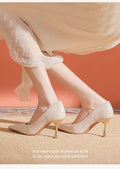 French chic stiletto heels - elegant and minimalist wedding shoes for women, perfect for daily wear, bridesmaids, and as a comfy option for the mother of the bride