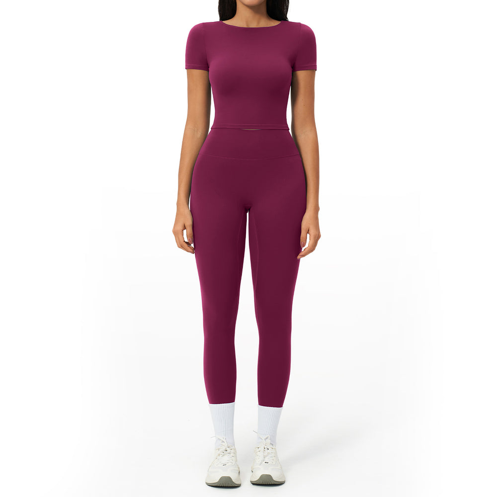 quick-drying yoga clothes suit breathable elastic casual yoga suit seamless running fitness clothes for women 2551