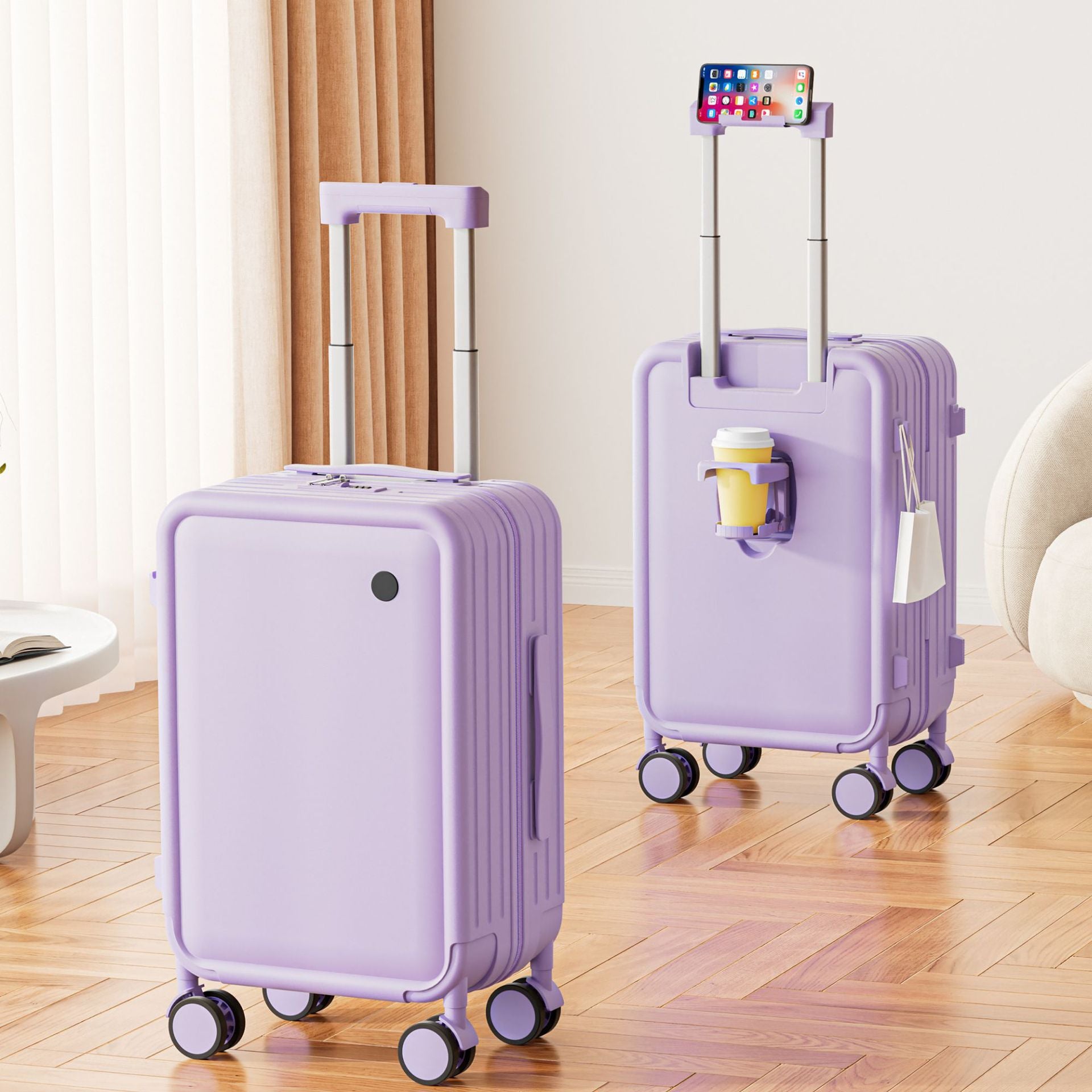 PC suitcase 20-inch silent universal wheel boarding case large capacity anti-drop suitcase can be set with password trolley case