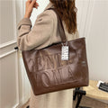 Thailand gentle woman handbag women's bag large capacity letter embossed tote bag cross-border new single shoulder bag