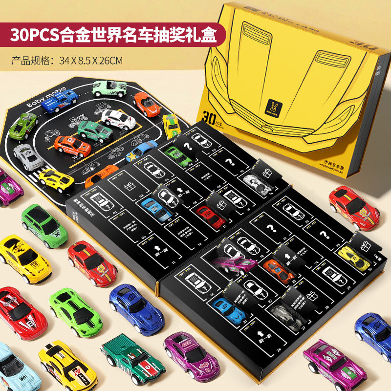 Alloy big truck kids toy set - construction, ambulance, police car, military tank & car - new year edition