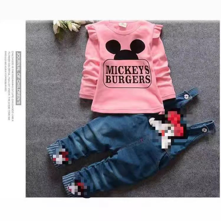 spring/autumn new girls' denim overalls set - direct from the manufacturer, dropshipping available
