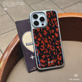 New premium leopard print electroplated phone case for iphone 16 pro max, apple 15 epoxy protective cover, unique design