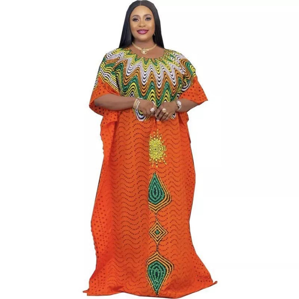 supply of african pure cotton cut outembroidered high-end plus sizefashion women's dress big sale