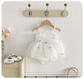 Princess dress mesh bodysuit baby summer romper lightweight baby suspender one-piece first birthday outfit tulle skirt girl trendy