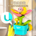 Kids mushroom flower water shower bath watering flower pot family bathroom umbrella water spray pull-out water gun toy