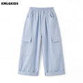 autumn new arrival: stylish wide-leg cargo pants for girls - trendy, cool, and casual