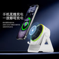 Creative new zj-08 multifunctional wireless charging induction speaker with rgb color-changing lights, desktop stand, and bluetooth mobile phone speaker
