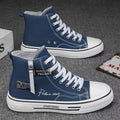 Men's canvas shoes 2025 new winter black athletic versatile casual sneakers men's spring/autumn high-top skate shoes