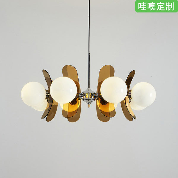 [Wow] Nordic simple modern medieval color acrylic creative living room dining room study bedroom chandelier