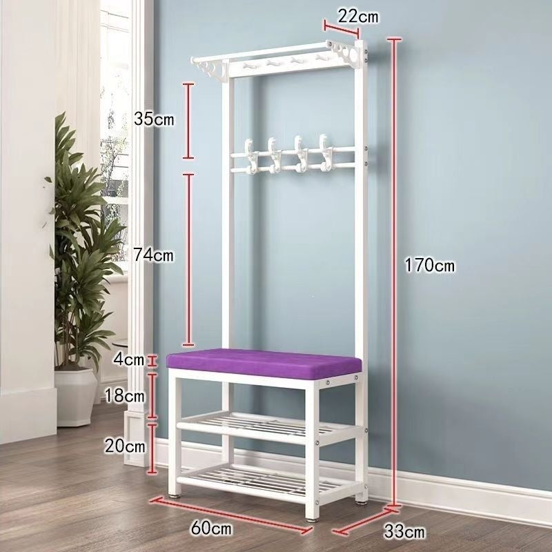 Simple shoe changing stool shoe changing stool coat rack all-in-one entrance storage rack all-in-one shoe changing stool shoe rack all-in-one entrance