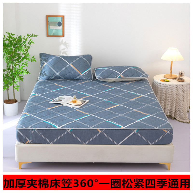 Machine washable single piece thickened bed cover quilted simmons bed protector new arrival protective cover neutral cotton bed sheet bed cover