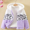Girls' autumn/winter clothing: cute girls' fleece-lined outerwear, princess fuzzy sweater coat