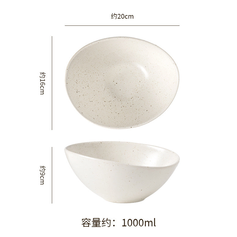 Vintage irregular high-end bowls, plates, and dishes - restaurant, hotel, and home tableware - unique dinnerware for serving dishes, desserts, rice bowls, and plating