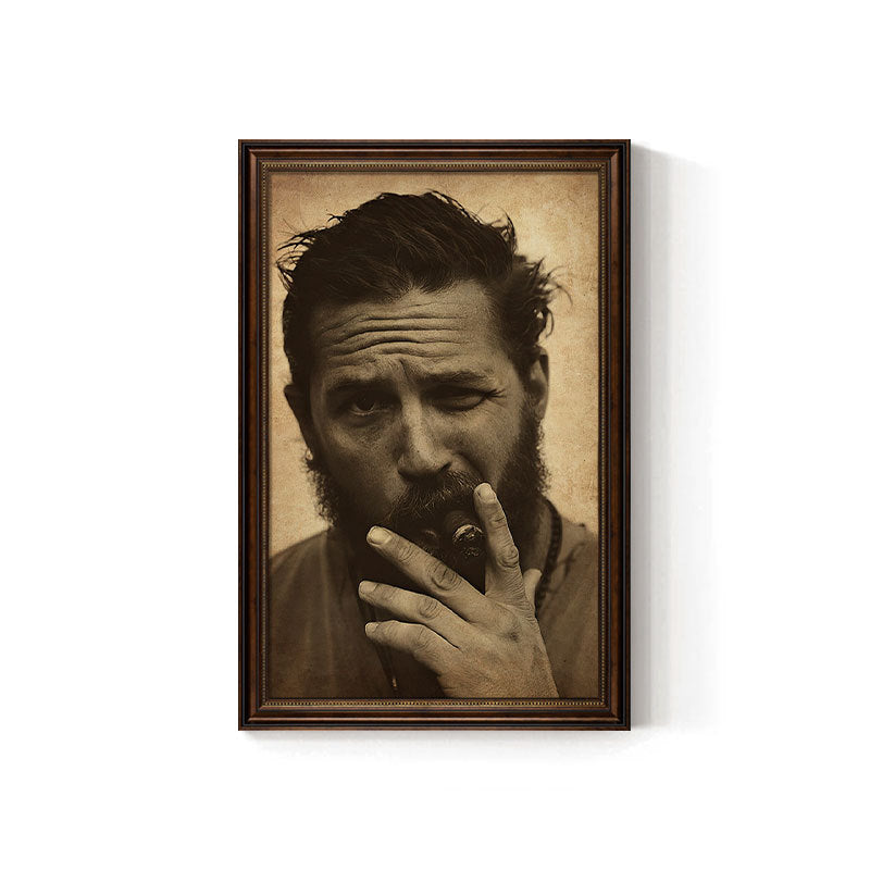 Churchill cigar bar decorative painting American celebrity retro bar club KTV box hanging painting tobacco and alcohol shop mural