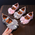 Girls' princess shoes - spring/autumn leather shoes for baby girls, summer soft-soled children's shoes, bowknot flats, princess style