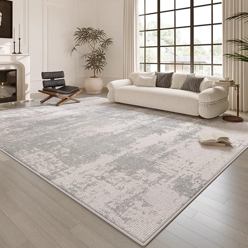 Carpet living room no-wash and wipeable accessible luxury italian normcorecasual gray sofa coffee table floor mat full floor large area