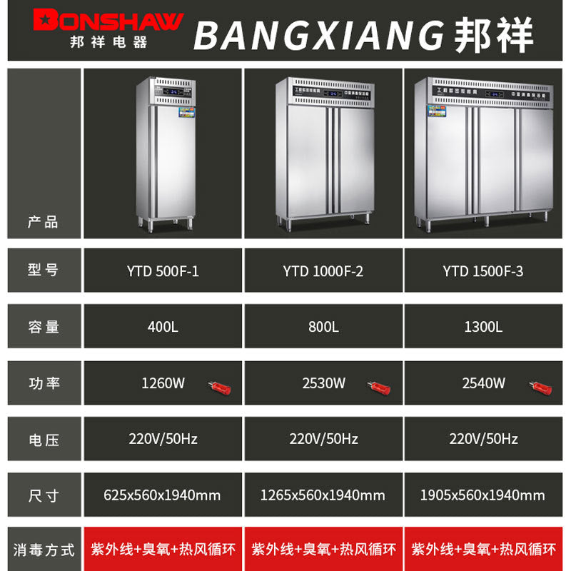 Bangxiang double-door vertical large-capacity melamine tableware disinfection cabinet beef hot pot barbecue restaurant imitation porcelain commercial cleaning cabinet