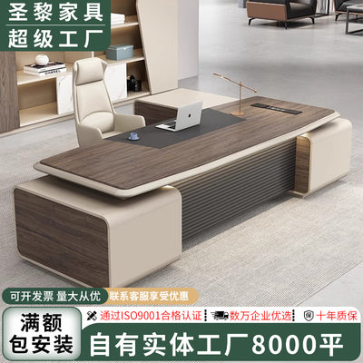 Luxury executive office desk and chair set - modern minimalist manager/ceo desk - painted finish - executive office furniture