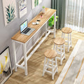 Casualfor homedining table milk tea shop table and chair combination bar chair against the wall bar table narrow table bench table high-leg table