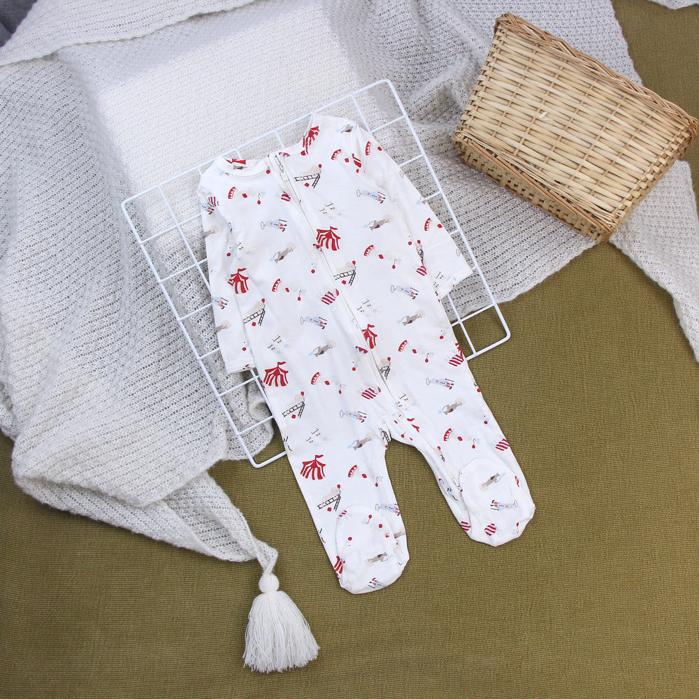 Baby romper footed long sleeve bodysuit - newborn sleepwear (class a)