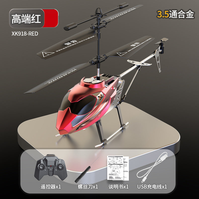 remote control aircraft model, rechargeable, drop-resistant, 3.5-channel, new sensor helicopter, children's flying toy for boys