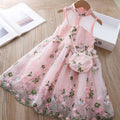 Korean style children's clothing: new summer embroidered girls' dress - stylish long-sleeved princess dress for kids